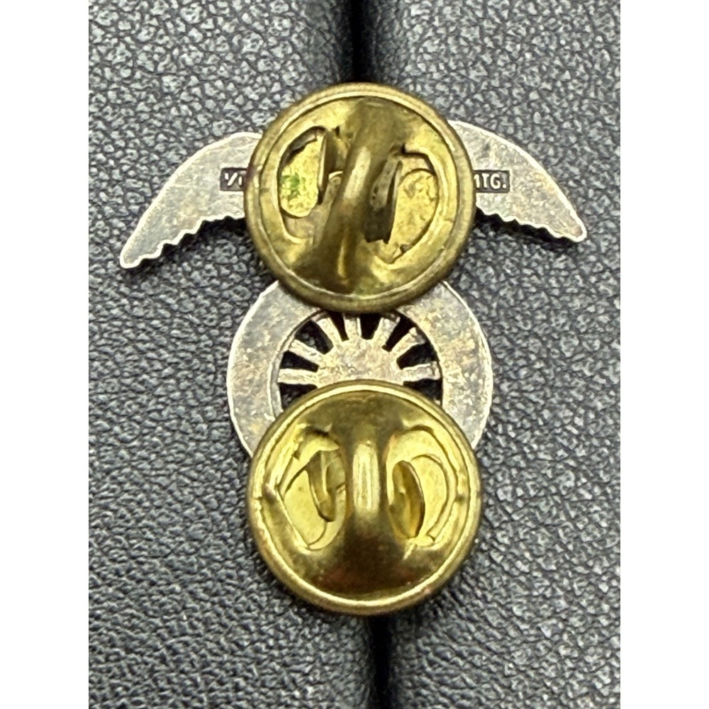 Vintage Quartermaster Sterling Silver Gold Filled Brooch Pin J28 - Picture 5 of 6